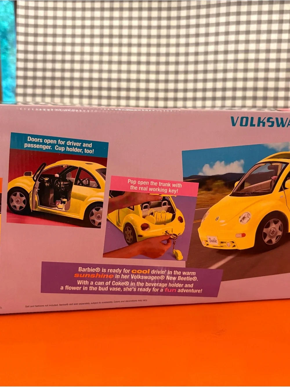 Barbie 2002 Lime Green Volkswagen New Beetle Play Car